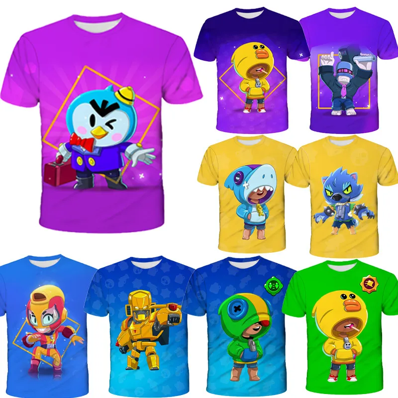 

2022 Summer Boys T Shirt Cartoon Shark Crow Baby T-shirts Short Sleeves Print Children Clothing Kids Clothes Tee Top