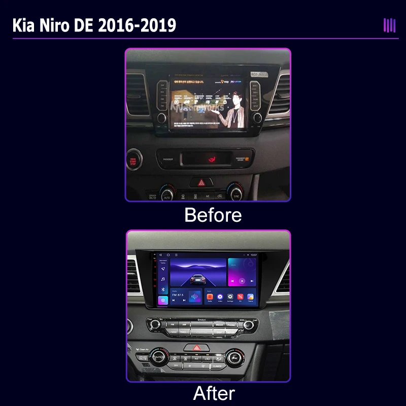 Автомагнитола roadivox Android для Kia Niro DE 2016 2019 стерео GPS-навигация видео мультимедийный