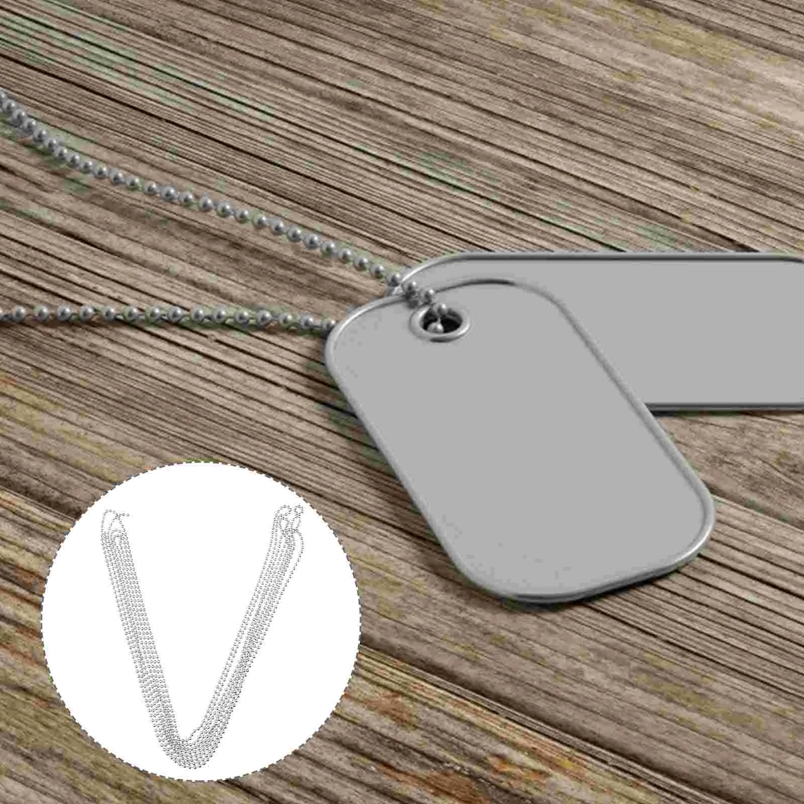

Chain Stainless Steel Beads Necklace with 10pcs Connector Clasp for DIY Crafts Jewelry Supplies 24mm