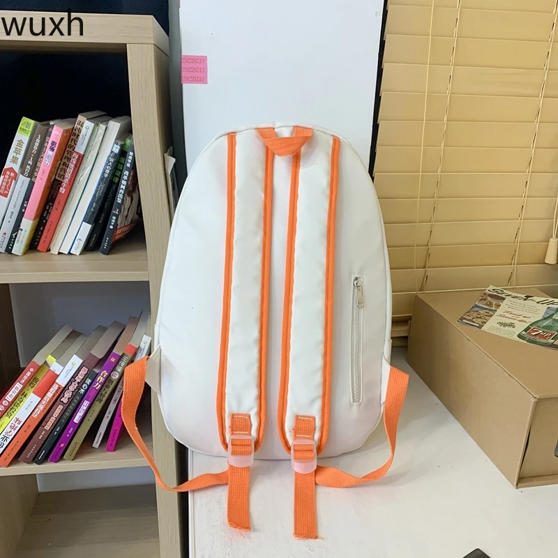 Простой модный нейтральный студенческий рюкзак однотонная Вместительная