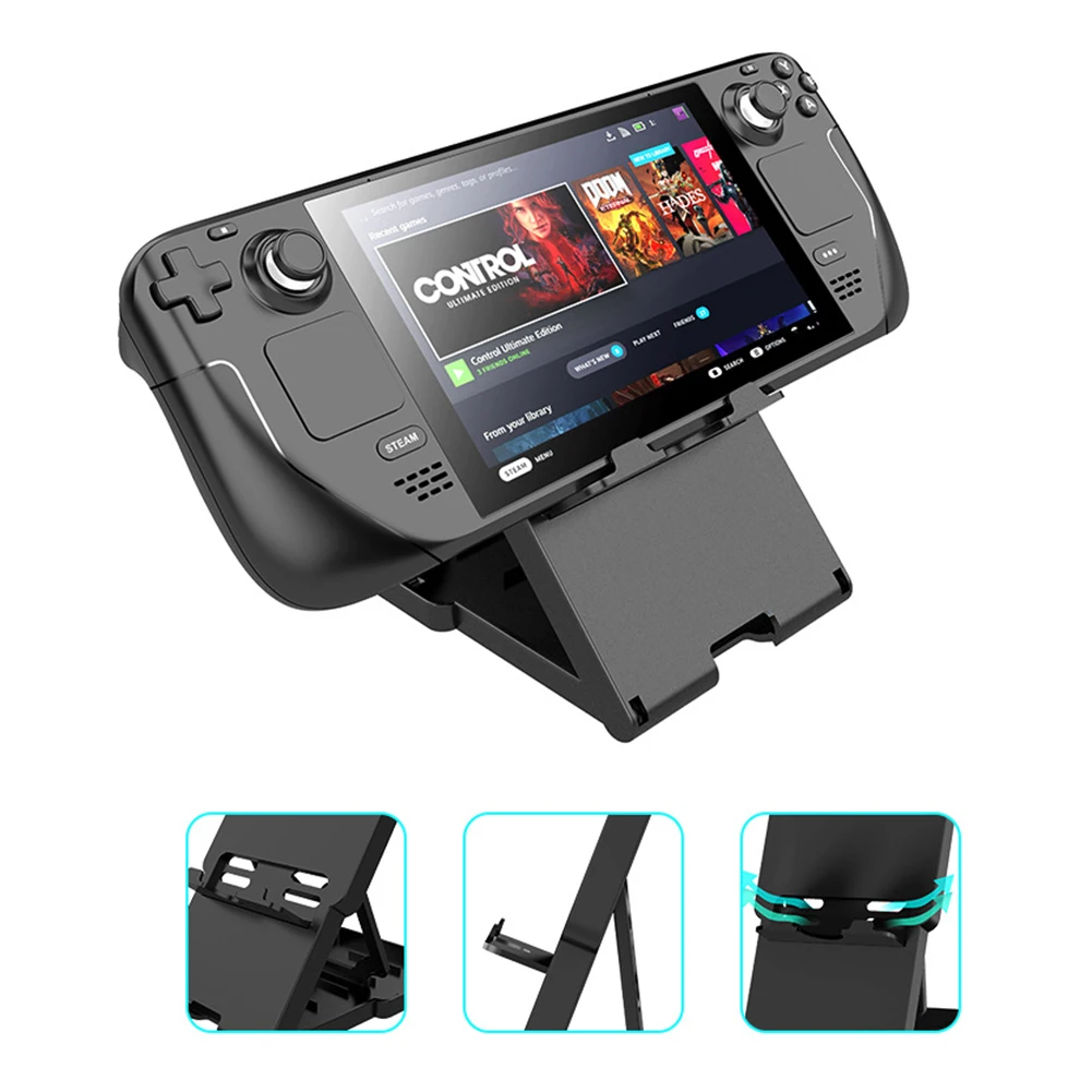 

Multifunctional Game Console Base Portable Adjustable Angle Stand Smooth and Non-Slip With Heat Vents for Valve Steam Deck