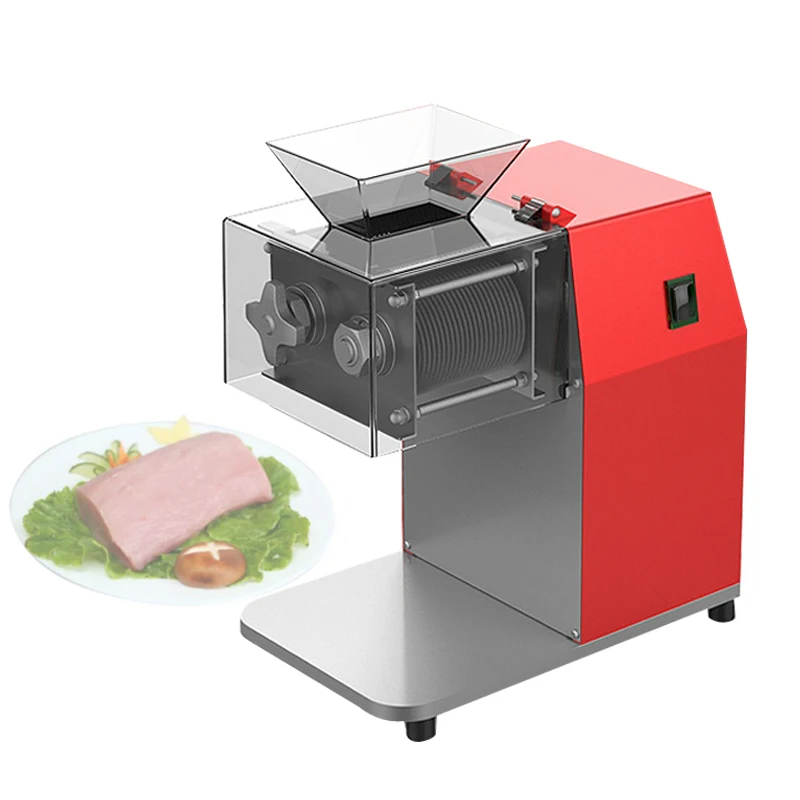 

110V 220V Small Meat Slicer For Pork Beef Lamb Chicken Breast Red Commercial Household Vegetable Meat Cutter Machine