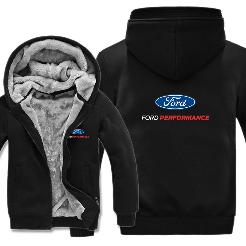 

Ford Performance Hoodies New Winter Men Streetwear Coat Wool Liner Sports Jacket Ford Sweatshirts Warm Hoody