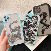 unique aesthetic design black dragon phone case for iphone 7 8 plus se 2020 12 13 mini 11 pro max x xr xs max shockproof cover
