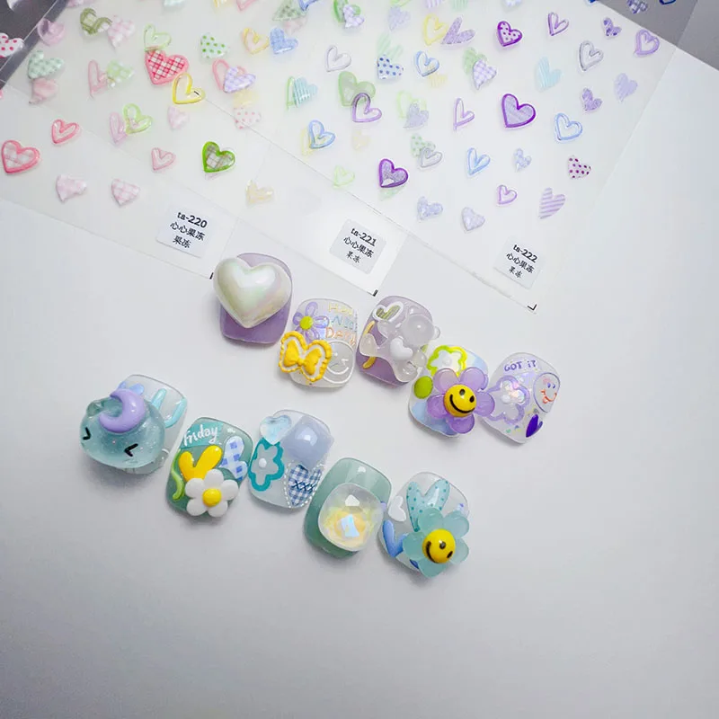 

Тисненые мини-наклейки для дизайна ногтей со звездами, самодельные наклейки для ногтей