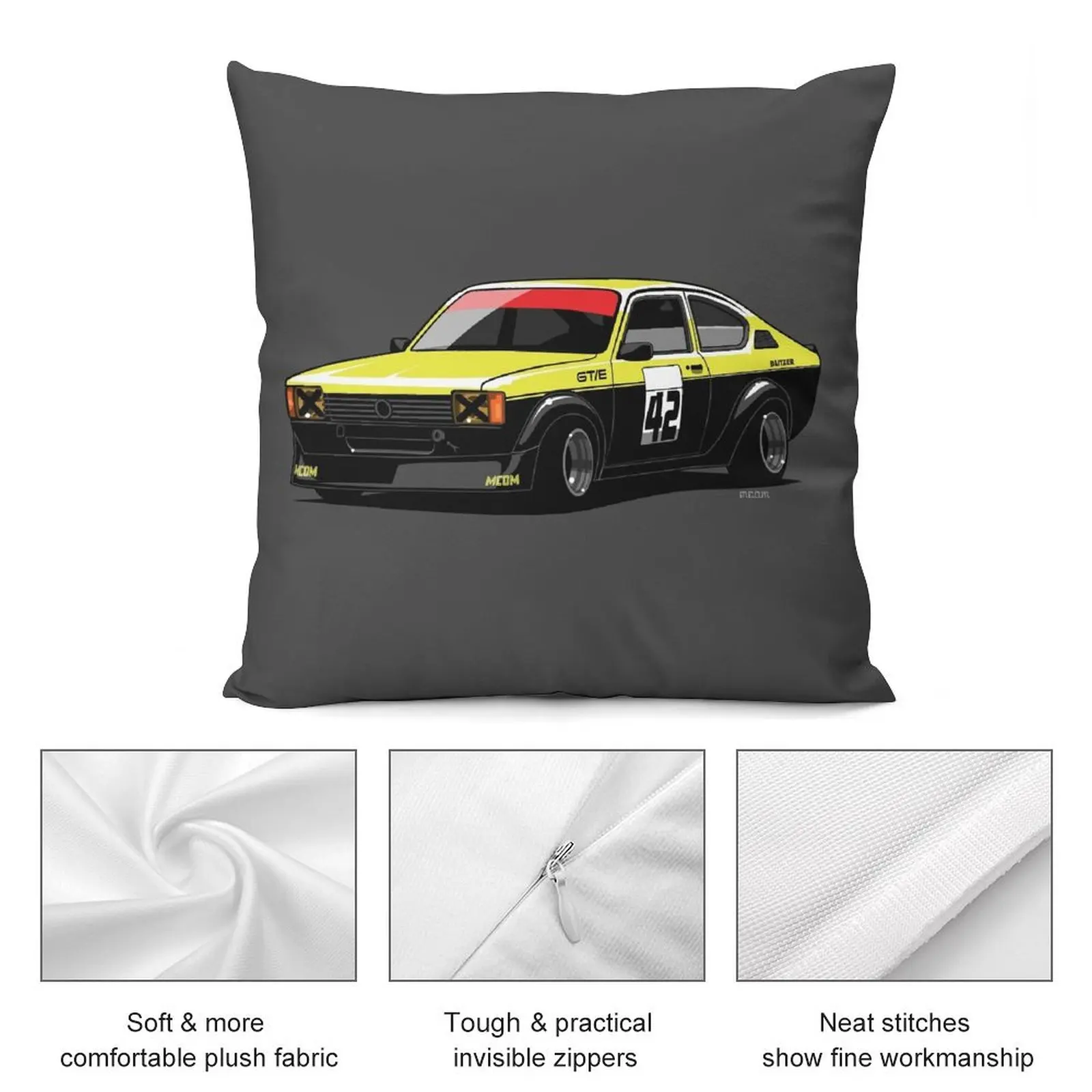 Blitz Kadett C Sporting Coupe GS/E Черно-желтая декоративная подушка Наволочка Рождественские