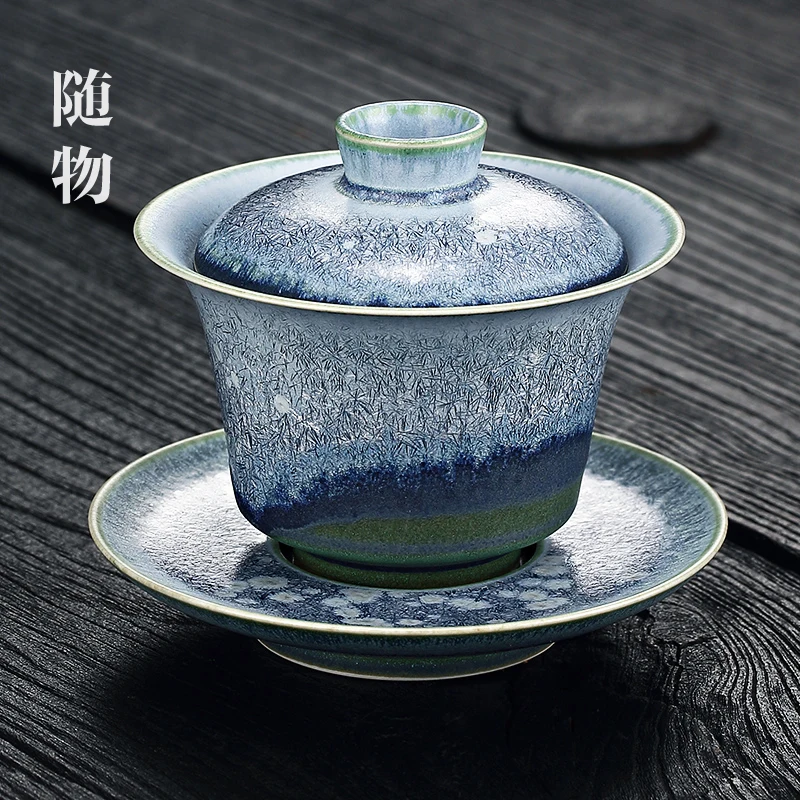 

Chaishao игла из сосны санкai Gaiwan Jingdezhen чистая ручная работа чашка печи трансформер чайная чаша одна керамическая анти