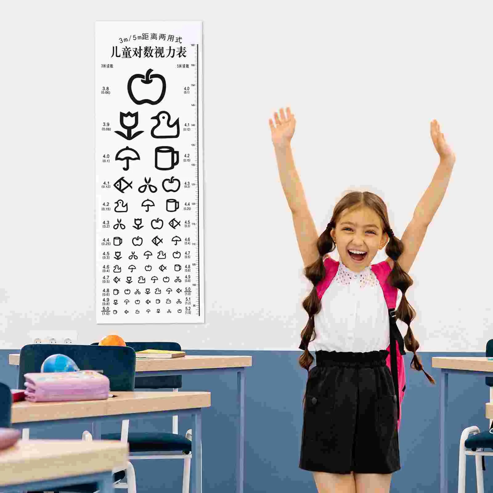 

Eye Chart Exam Test Visual Charts Vision Wall Kids Snellen Exams Pocket Distance Color Acuity Standard Feet Occluder Testing