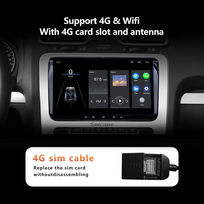 Специальное предложение Seicane универсальный радиоплеер Android 13 7/9/10 дюймов Carplay авто