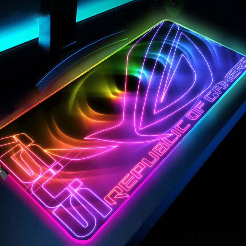 Большой коврик для мыши RGB XXL игровой светодиодный геймерский ASUS большой