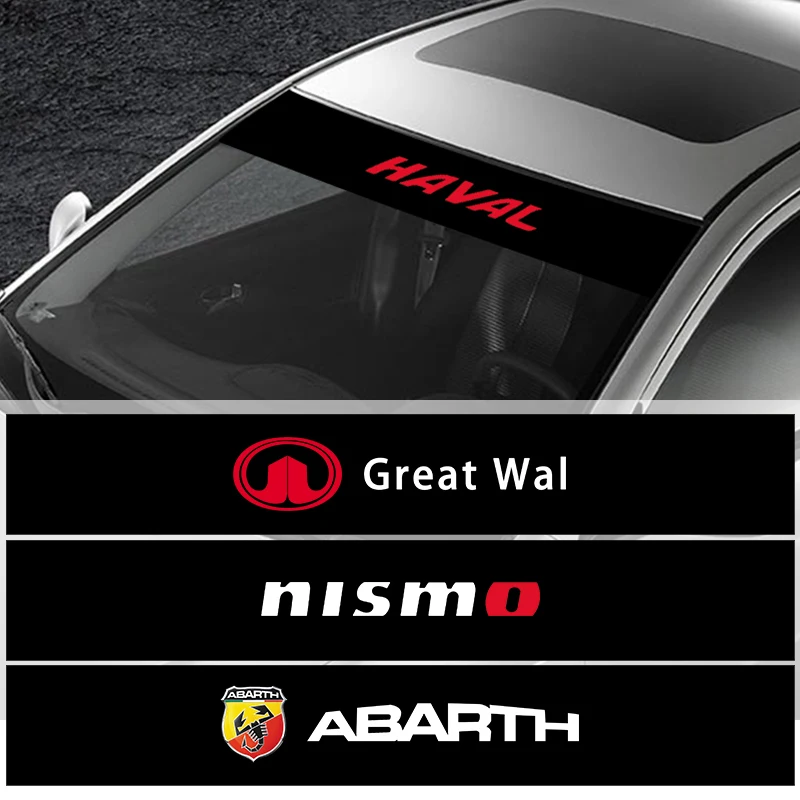 

1pcs Car Front Rear Windshield Stickers Car Sticker Styling For TOYOTA BMW TRD Honda Nissan Mitsubishis Jeep Buick Auto Exterior