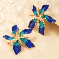 creative exaggerated personality multi layer alloy flower dangle earrings 2021 new vintage ear jewelry
