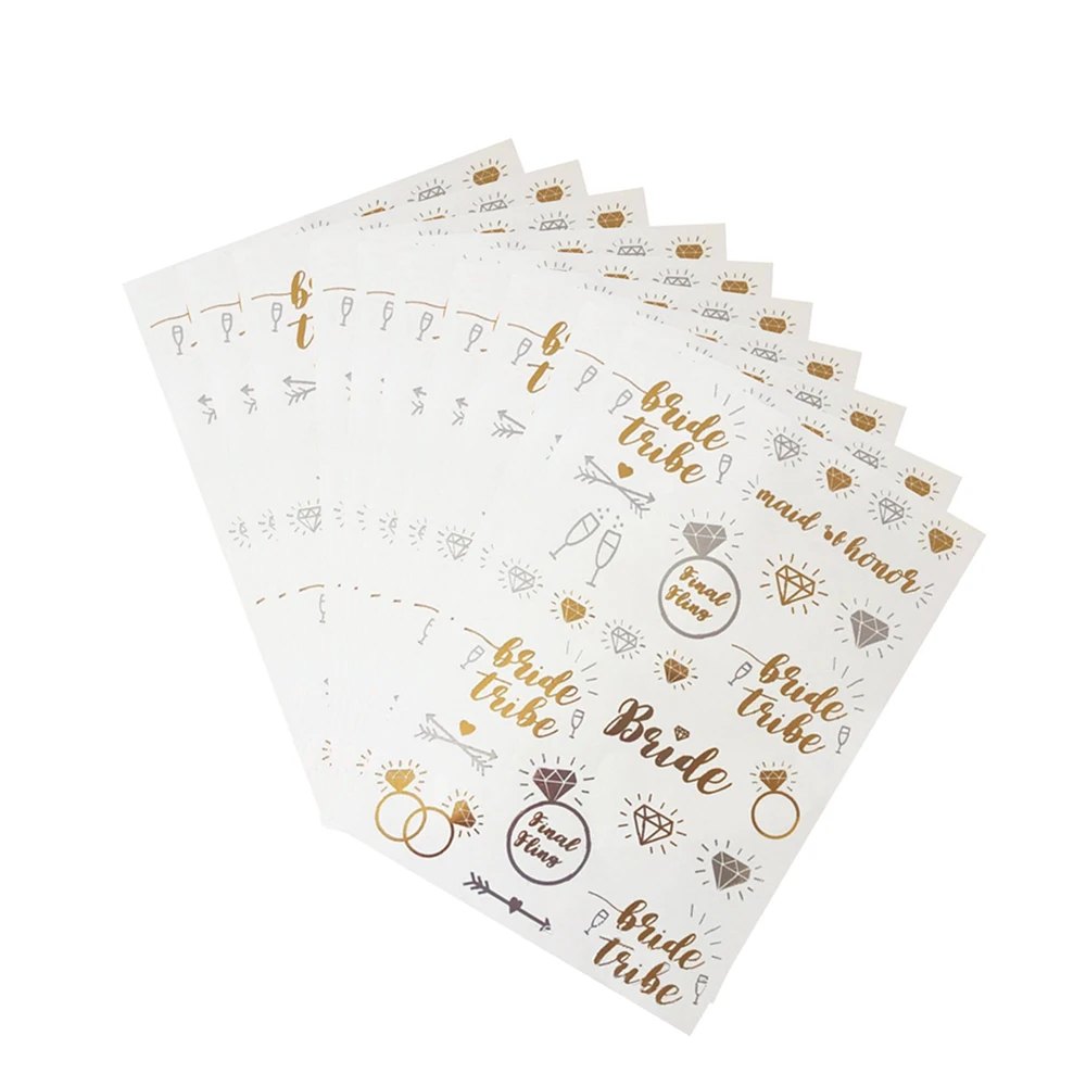 

Золотые временные татуировки для подружек невесты