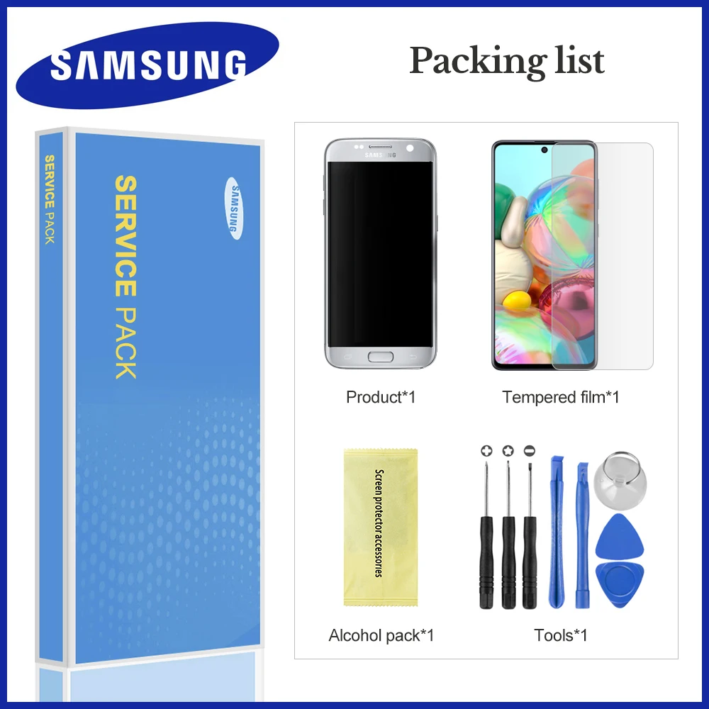 ЖК-дисплей 5 ''для SAMSUNG Galaxy S7 edge G935 G935F сенсорный экран с рамкой и дигитайзером в