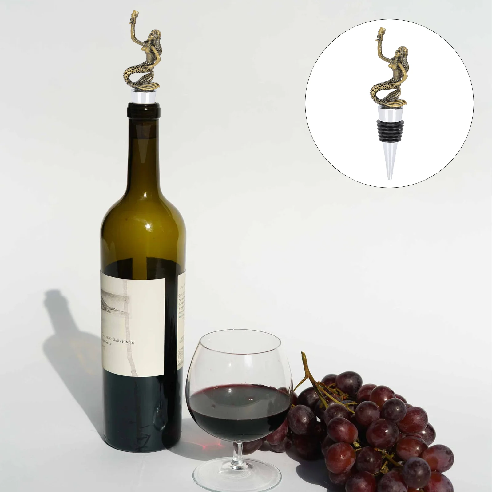 

Bottle Stopper Zinc Alloy Mermaid Champagne Bottle Stopper for Bar KTV Pub