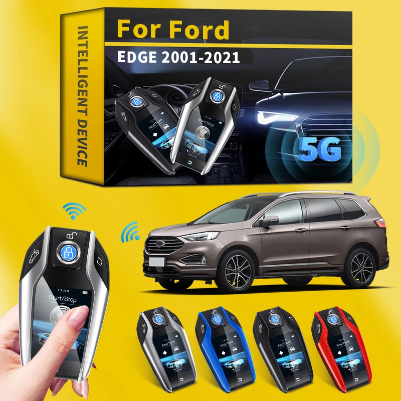 

For Ford EDGE 2001-2021 Car Modified Smart LCD Key Keyless Entry Remote Car Key with LCD Screen Display Screen Car Accessories