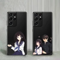 anime hyouka phone case for samsung a32 a51 a52 a71 a72 a50 a12 a21s a s note 20 s21 10 plus fe ultra