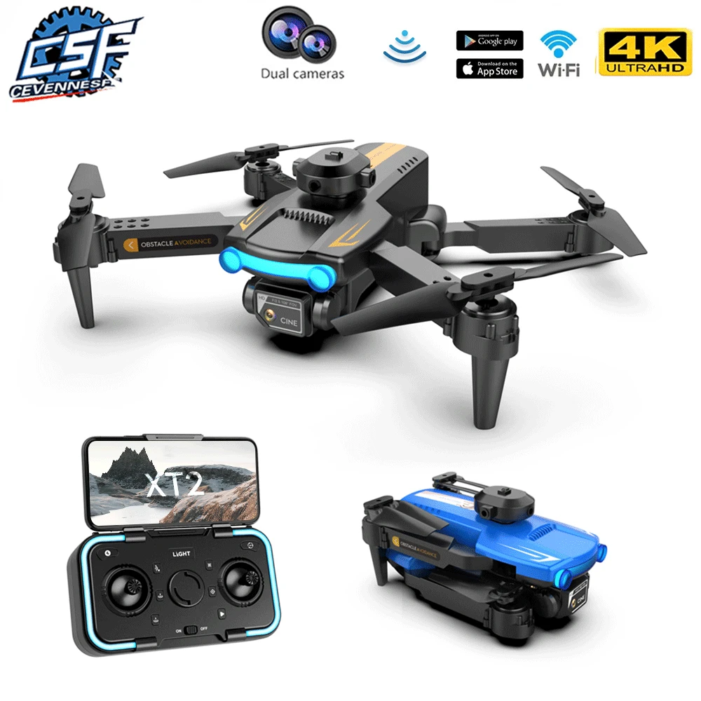 

2023 New LSRC XT2 Mini Drone 4K Dual Camera Four Side Obstacle Avoidance Optical Flow Positioning Foldable Quadcopter dron Toys