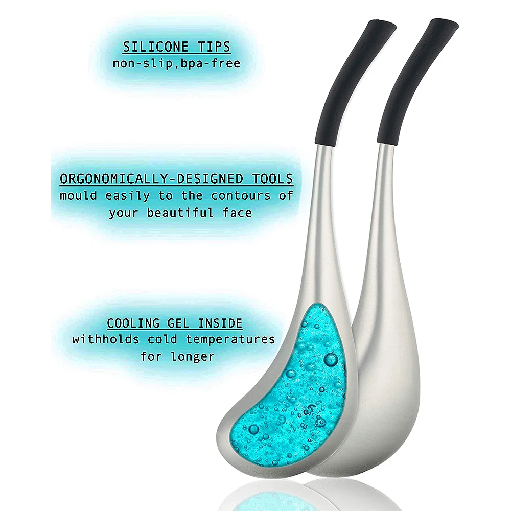 

Large Beauty Ice Hockey Energy Beauty Crystal Ball Facial Cooling Ice Globes Water Wave Face and Eye Massage Skin Care 2pcs/Box