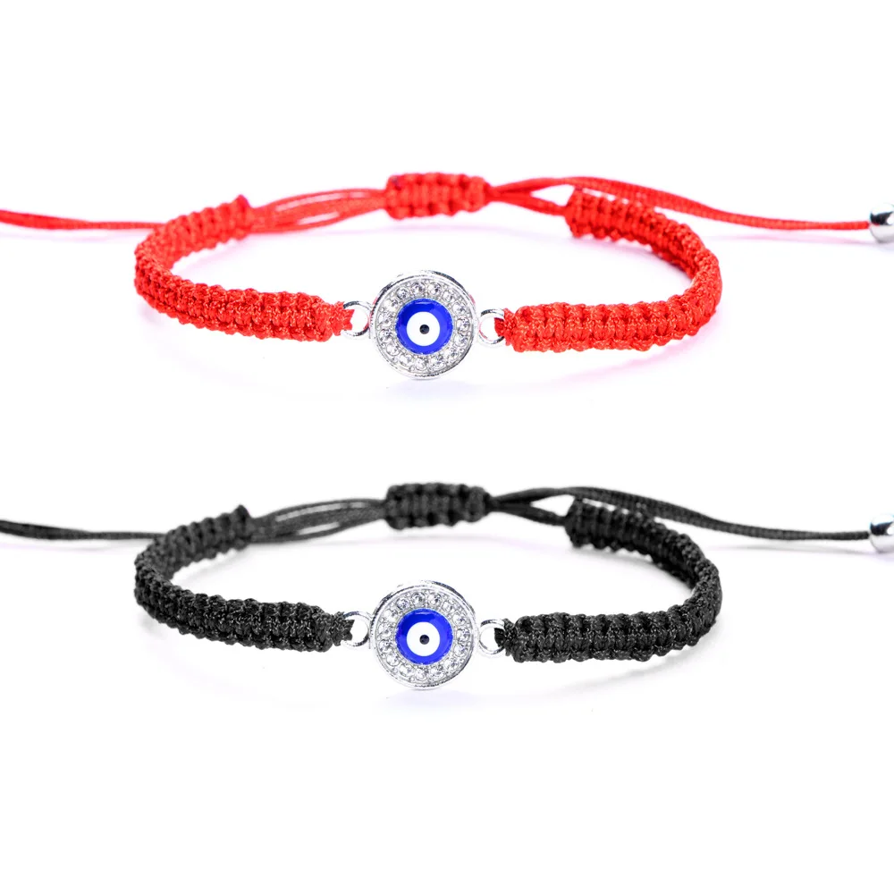 

Charm Lucky Evil Eye Rope Bracelet for Women Couple Handmade Woven Red Thread Crystal Infinite Beads Friendship Jewelry Gift