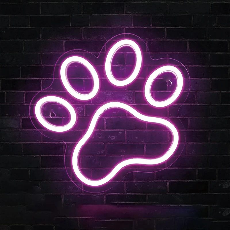 

Cat Claw LED Neon Light Sign Kawaii Wall Neon Lamp for Bedroom Shop Restaurant Party Home Decoratin