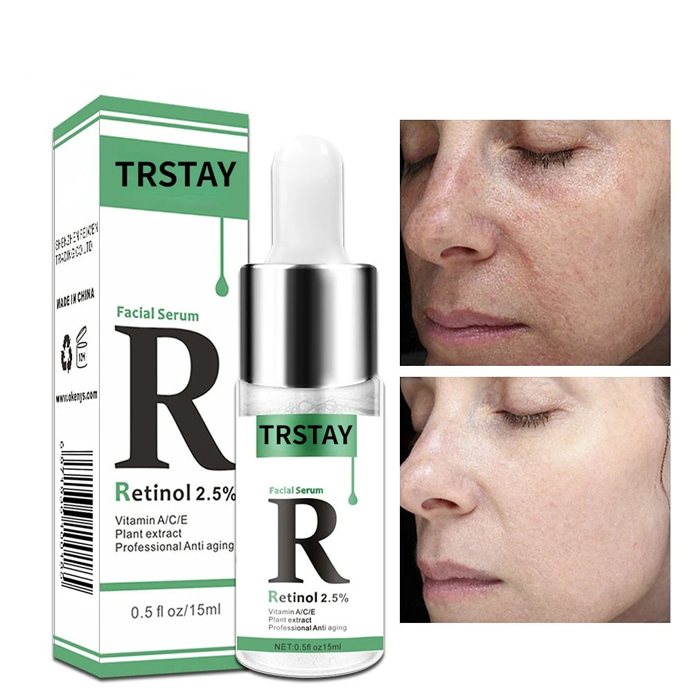 

Retinol 2.5% Vitamin C / A Facial Anti Wrinkle Serum Remove Dark Spots Collagen Serum Anti Aging Essence Whitening Face Serum