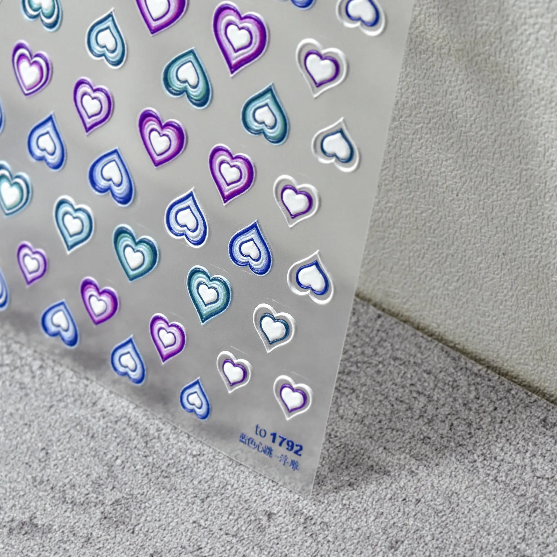 Декоративные наклейки для ногтей в форме сердца рельефный Декор 5D летние