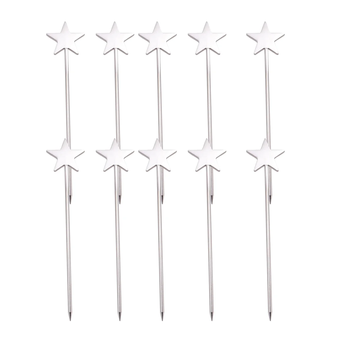 

Picks Cocktail Sticks Fruit Metal Startoothpicks Skewers Toothpick Appetizer Appetizers Stirrersforks Dessert Reusable Barbeque