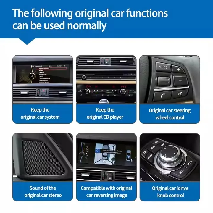 Фото Android 13 Автомобильный радио Pantalla Android Auto Carplay Gps Navi Мультимедийный плеер для Bmw 5 серии F10 F11 G30 №5
