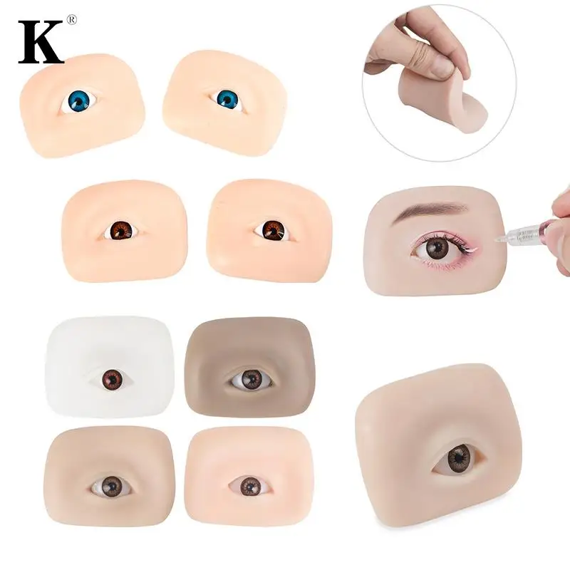 

HOT 5D Eyebrow Tattoo Practice Skin Textured Bionic Silicone Face Smooth Soft For Eyelash Eye Makeup Practice Beauty Academy