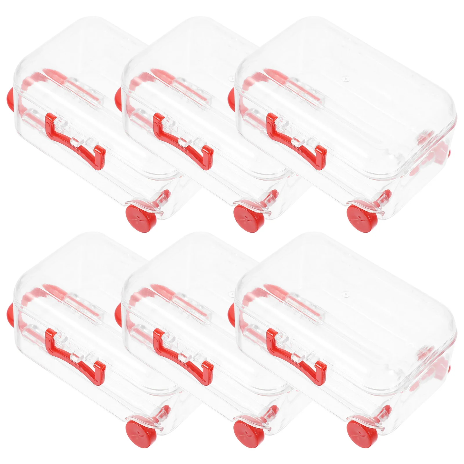 

12 Pcs Suitcase Candy Box Valentine Room Decorations Traveling Toy Hard Decortions Mini Plastic Bridal Shower Valentines Day