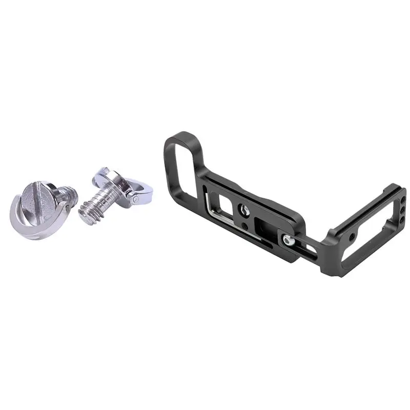 

1 Set 1/4 Inch Camera Quick Release Screw Tripod Screw & 1 Pcs Retractable L Plate Bracket Holder Camera Hand Grip