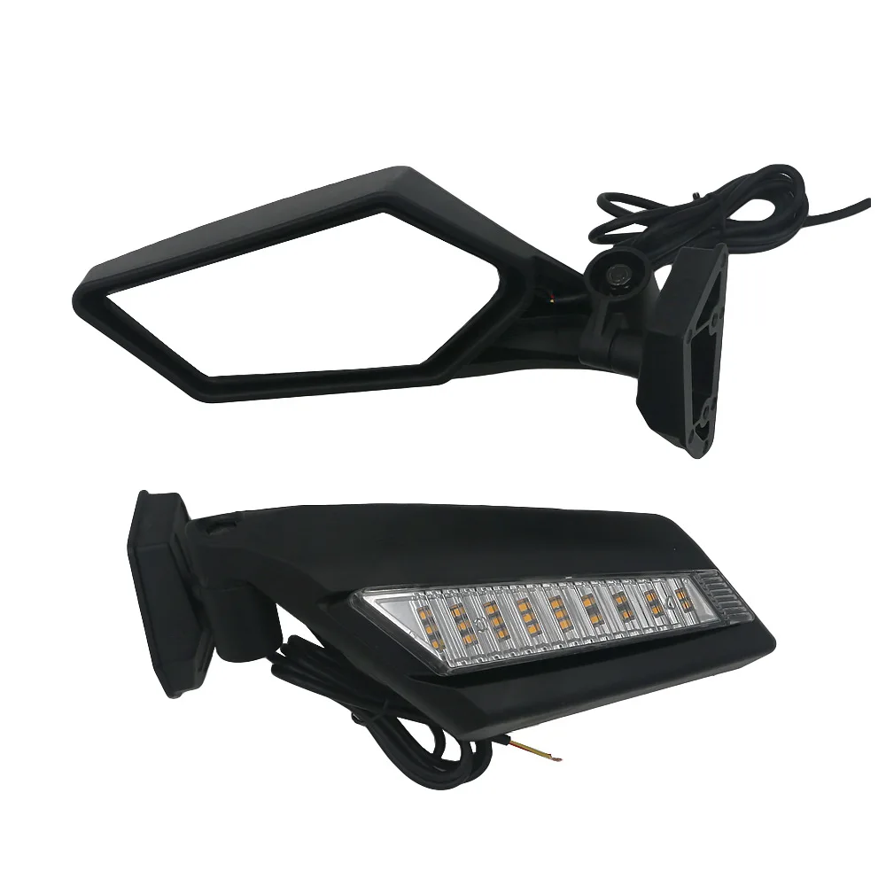 UTV Rearview Mirror with LED Turn Signal Light Side Mirrors for Can Am Maverick X3 R Max Commander 715002898 2017-2020
