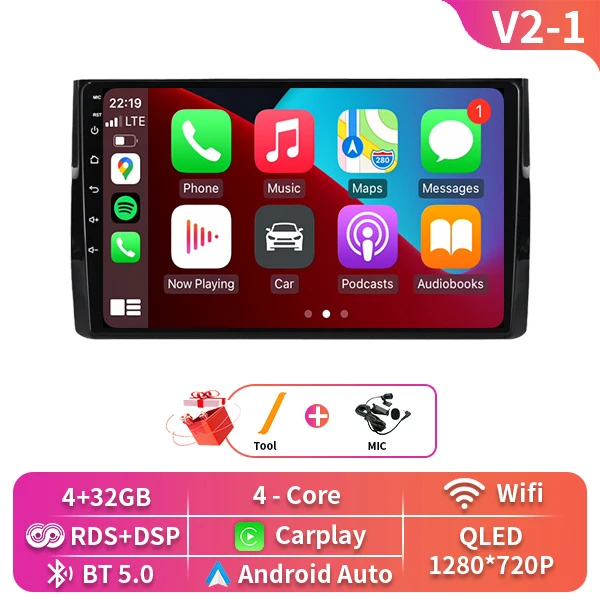 

Android 16 Carplay Auto для Skoda Kodiaq 2016-2021 Karoq NU7 2017-2021 Автомобильный радиоприемник Мультимедиа GSP 2Din DVD Видеоплеер Стерео