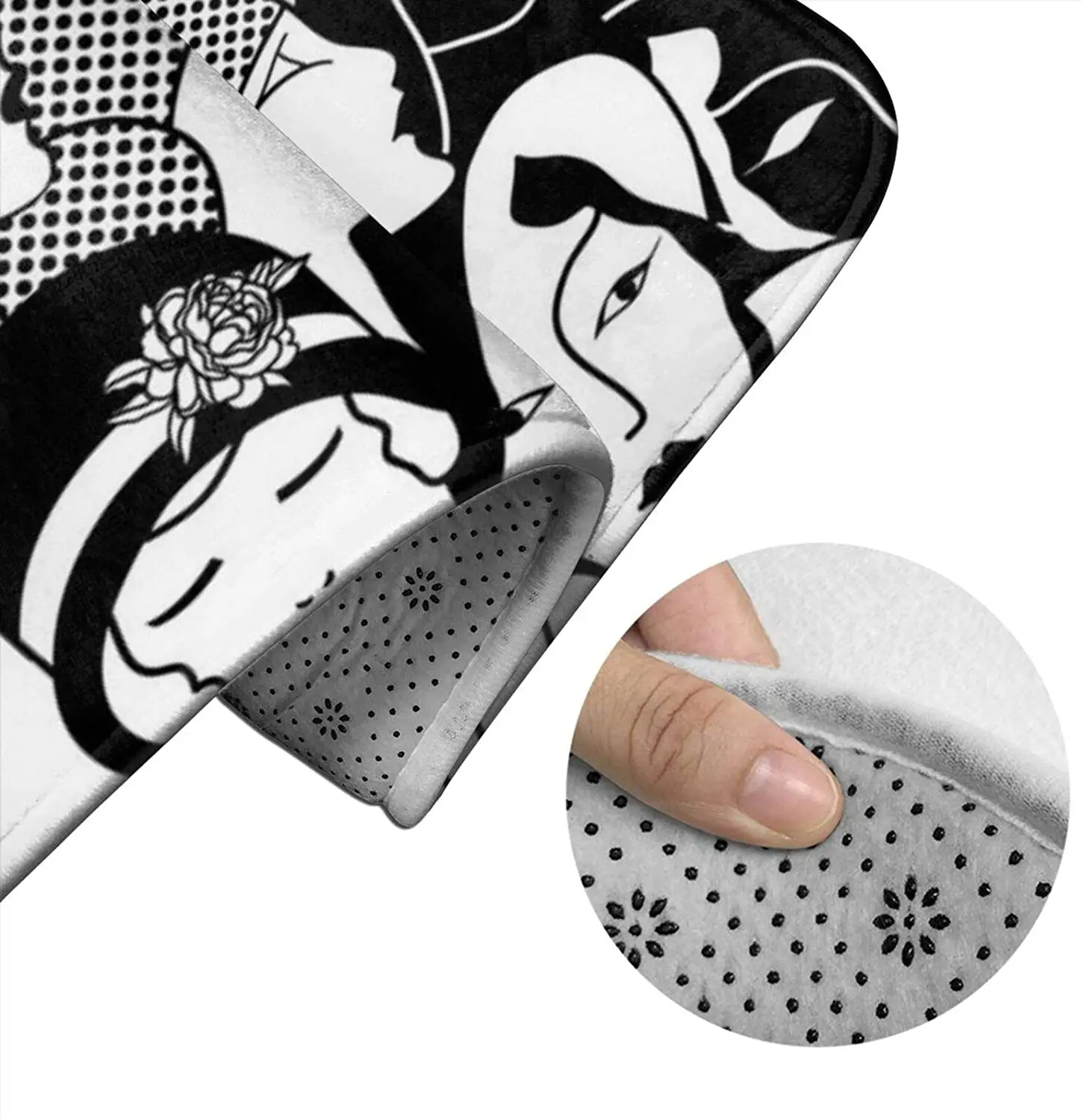 

Gatsby Girls Medium Scale Bathroom Mat Sets 3 Piece Set Rugs Memory Foam Mat Set Toilet Seat Cover Bath Mat lid Cover