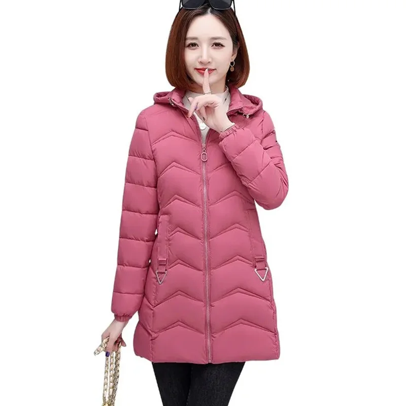 

Women Jackets Coats Winter Thick Parkas Woman Clothing Hooded Zipper Warm Long Down Cotton Jacket Overcoats Female Outwear 6XL