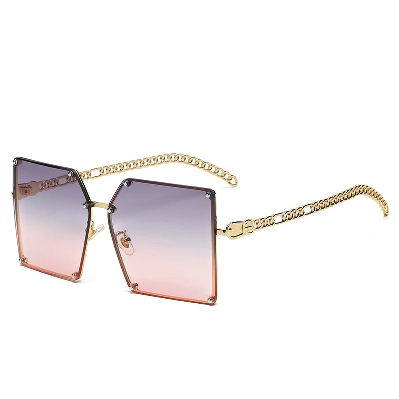 2022 Fashion Brand Designer Vintage Metal Sunglasses Women Rays UV400 Party Cool Luxury Shades Square Oversized Sun Glasses Top |
