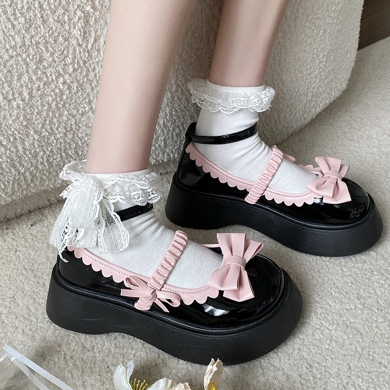 

Shoes Woman 2023 Bow-Knot Clogs Platform Oxfords Casual Female Sneakers Flats New Butterfly Creepers Leather Comfortable Dress B