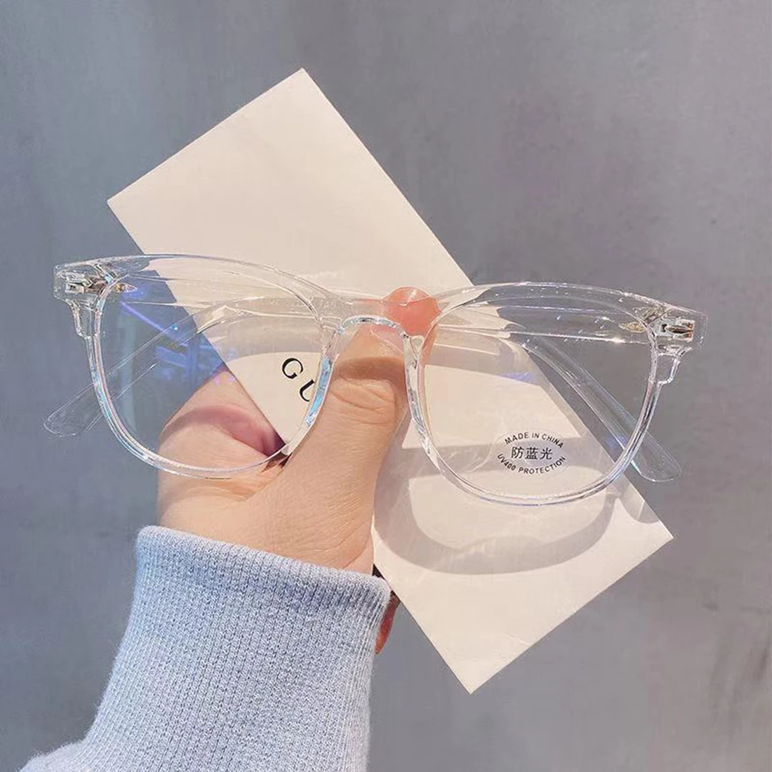 

Fashion Square Frame Anti Blue Light Glasses Women Men Computer Eye Production Classic Plain Spectacles Eyeglasses
