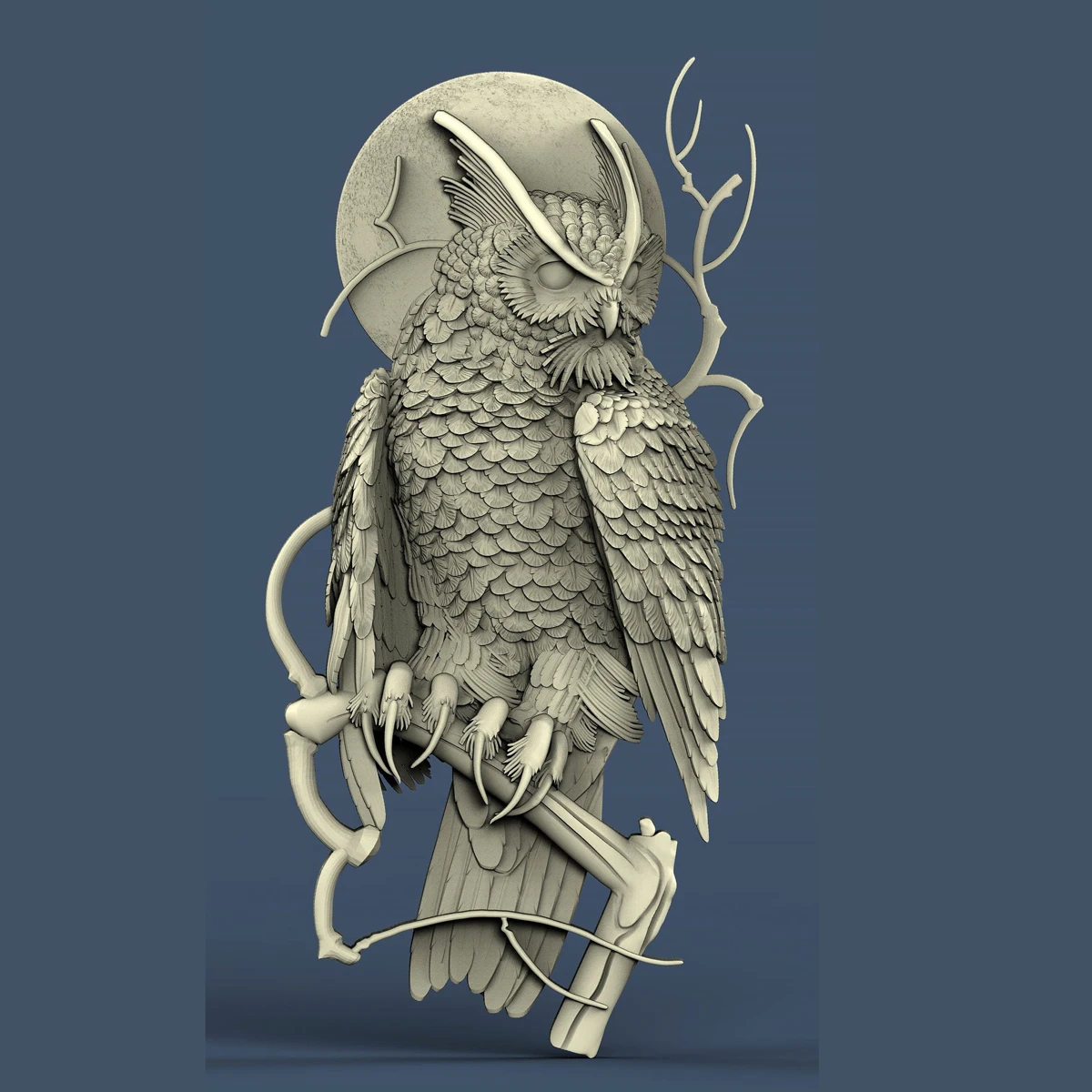 

Моделирование Совы животных 3D STL для фрезерного станка с ЧПУ гравировка и рельефная 3D-печать поддержка ZBrush Artcam Aspire Cut3D