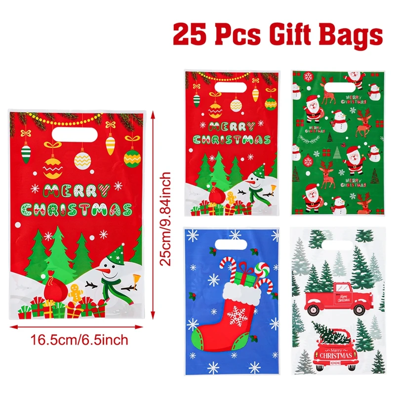 

Рождественские подарочные пакеты из пластика