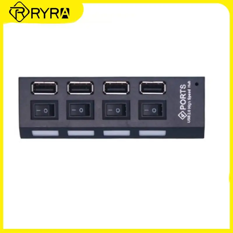 

RYRA 4/7 Ports Expansion Dock USB 2.0 Hub High Speed Multi Splitter Adapter Multiple Expander With Switch For PC Laptop Notebook