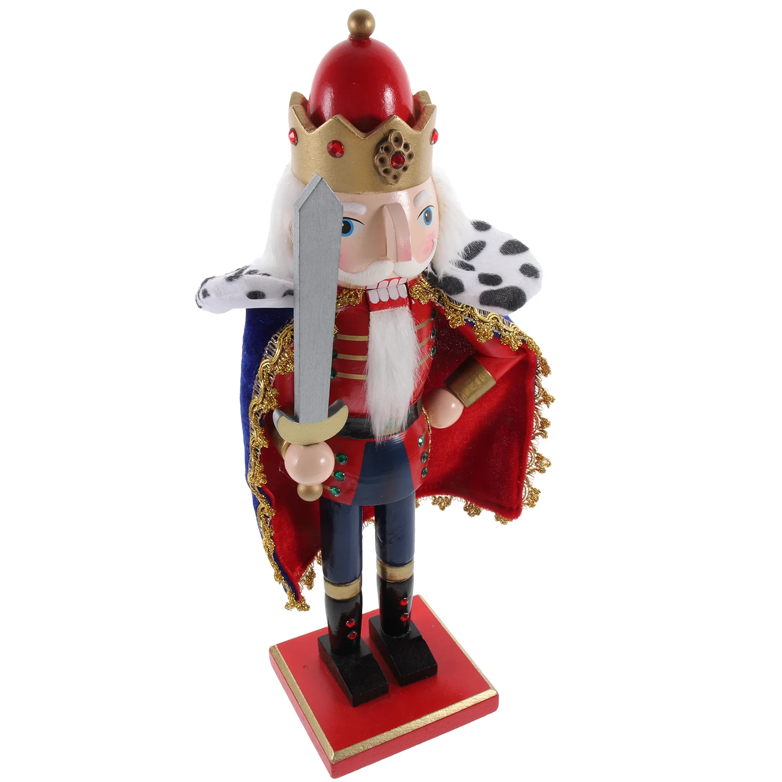 

Nutcracker Ornament Christmas Decoration Xmas Party Outdoor Wood Nutcrackers Cloth Wooden Figurine Child Decorations