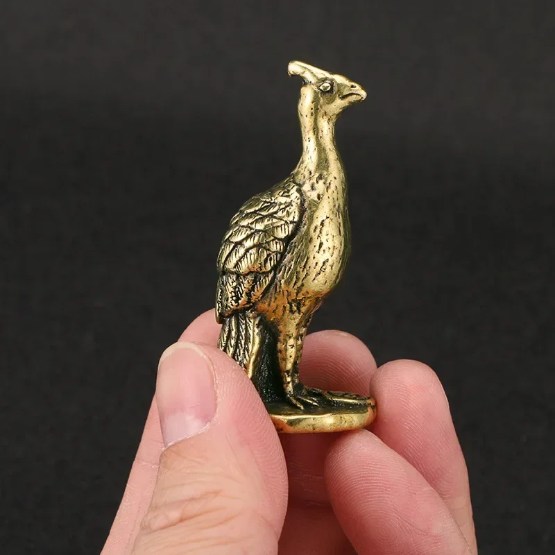 Латунные Ретро фигурки павлина чайный питомец бронзовые поделки автомобиль