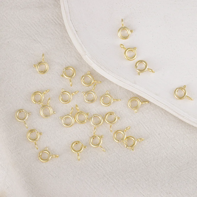 Spring Ring Clasp Copper Round Diy Necklace Bracelet Accessories Jump Polished Handmade Craft Jewelry Findings