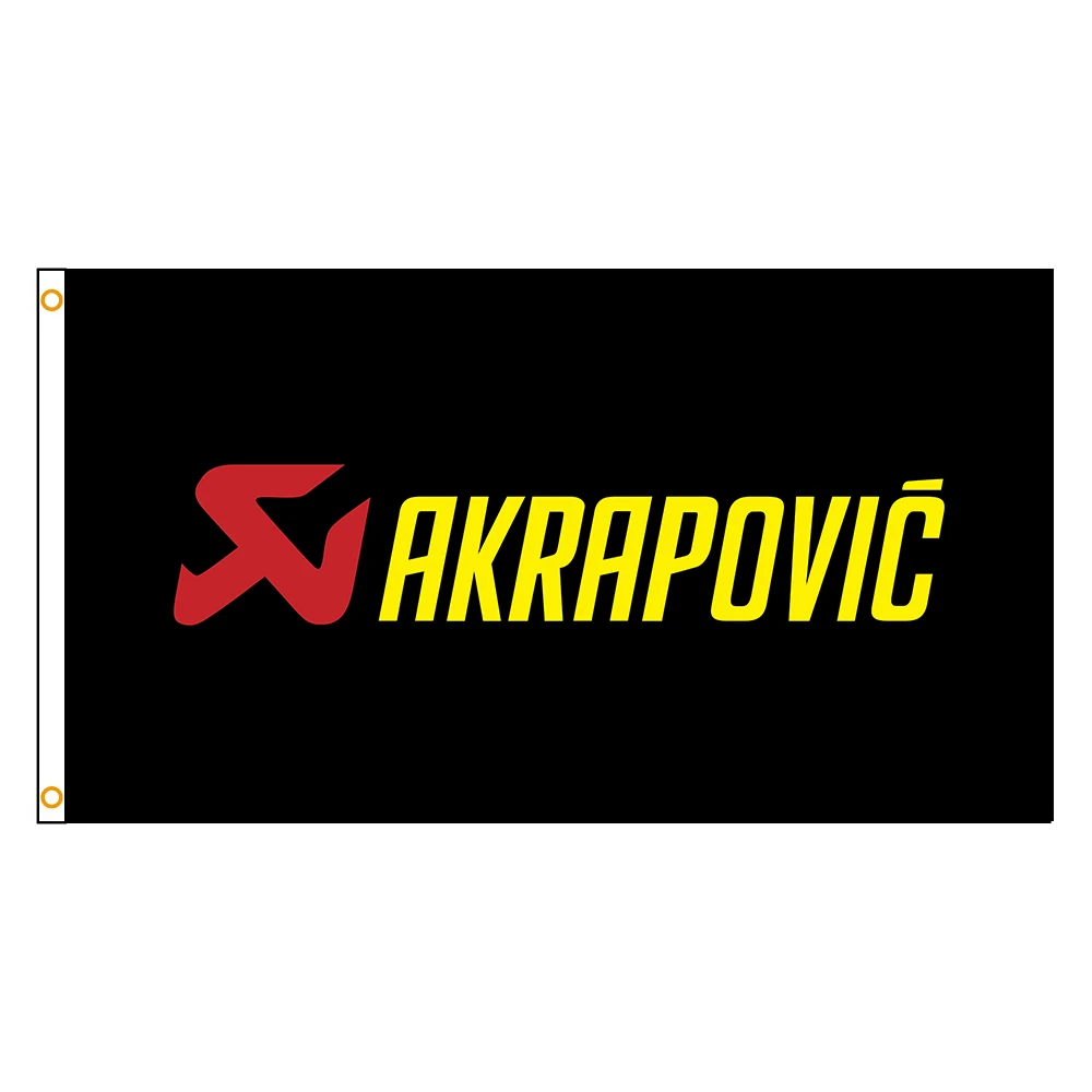 

90x150cm AKRAPOVICS Flag Polyester Printed Racing Car Banner For Decoration