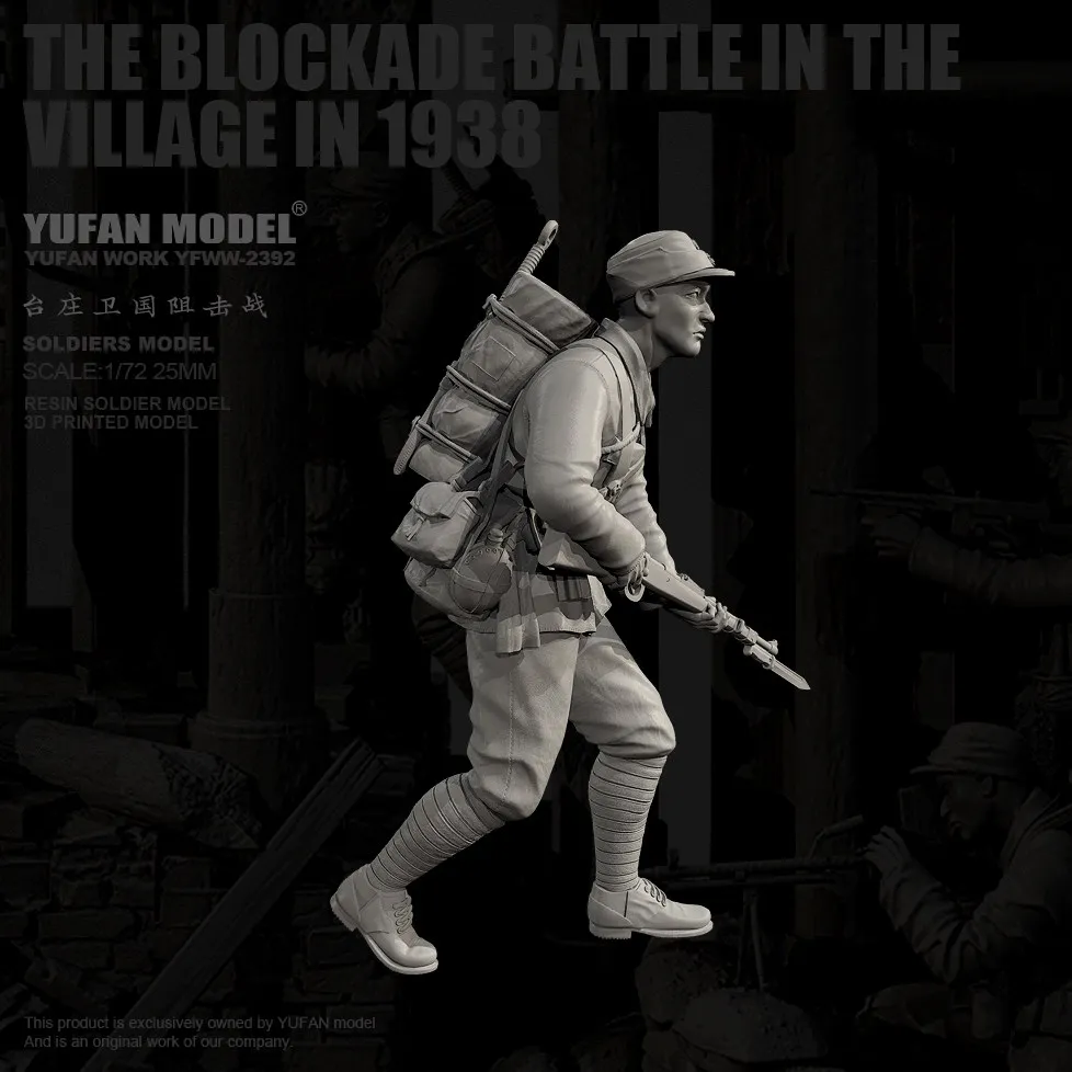 Фото Модель YUFAN 1/72, наборы для сборки фигурок солдат из смолы, бесцветные и требующие самостоятельной сборки (номер 1) YFWW-2392/3D №3
