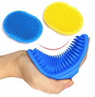 soft rubber dog brush comb cat bath brush rubber glove hair fur grooming massage brush for dog cats 12 39 7cm