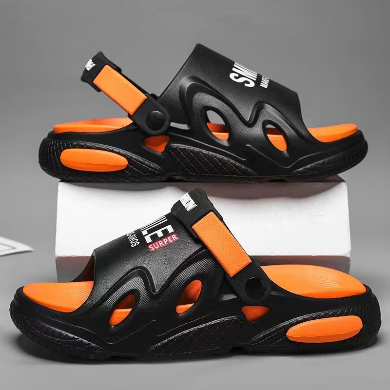 Мужские Нескользящие шлепанцы на платформе легкие сандалии для дома и улицы