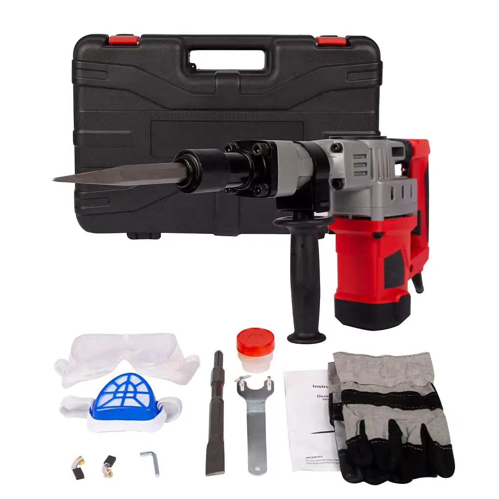 

Electric Jack Drill with Carrying Case Trigger Lock Concrete Breaker 1280W 3800BPM Working Tool